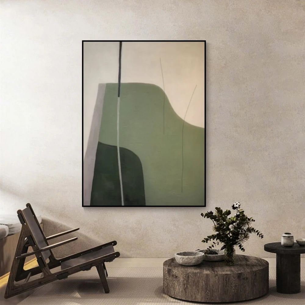 Green Abstract Wall Art  #AT098