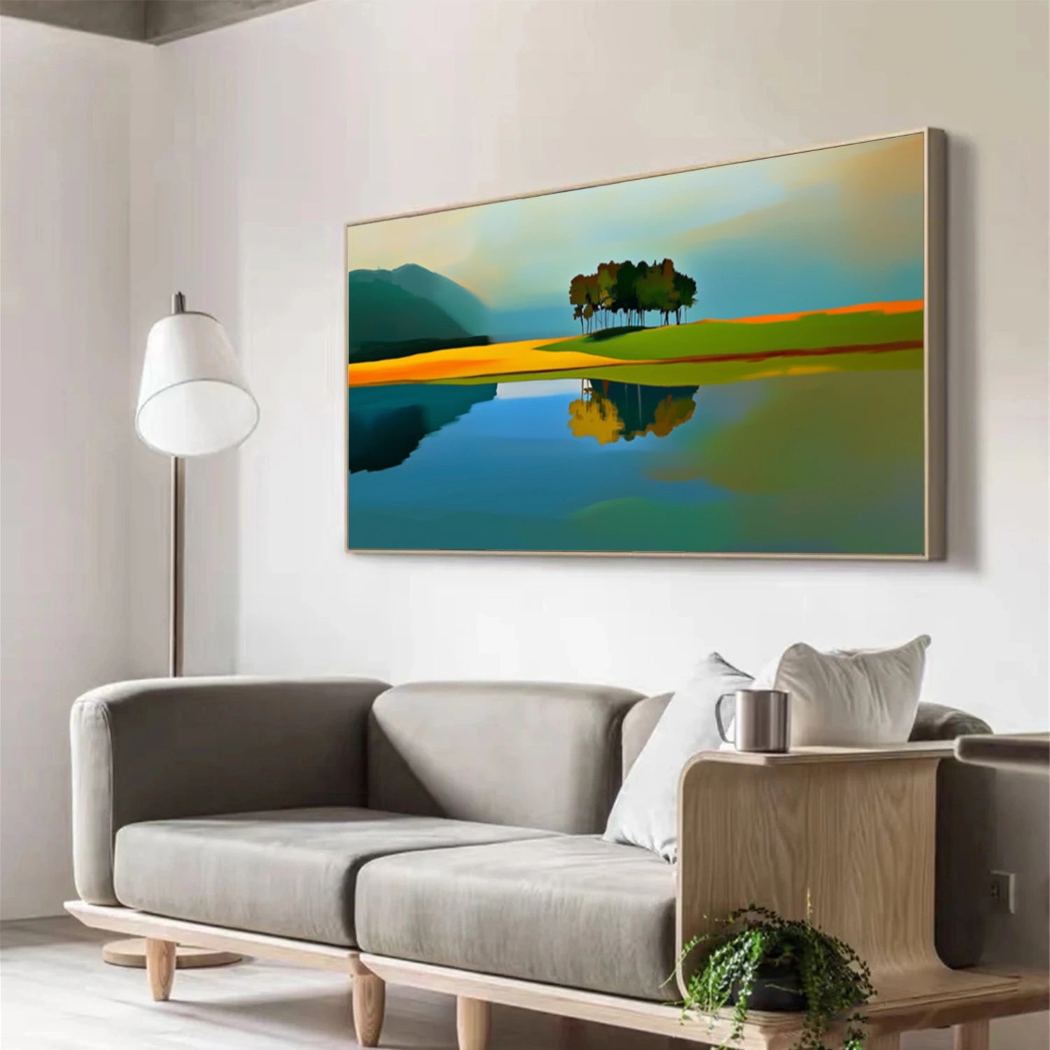 Ocean & Sky Abstract Wall Art #MO076