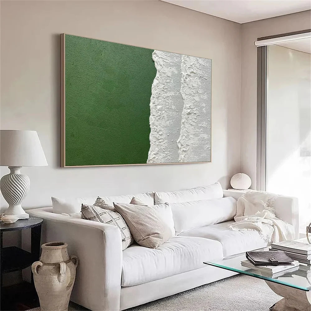 Green Minimalist Textured Wall Art #MT064