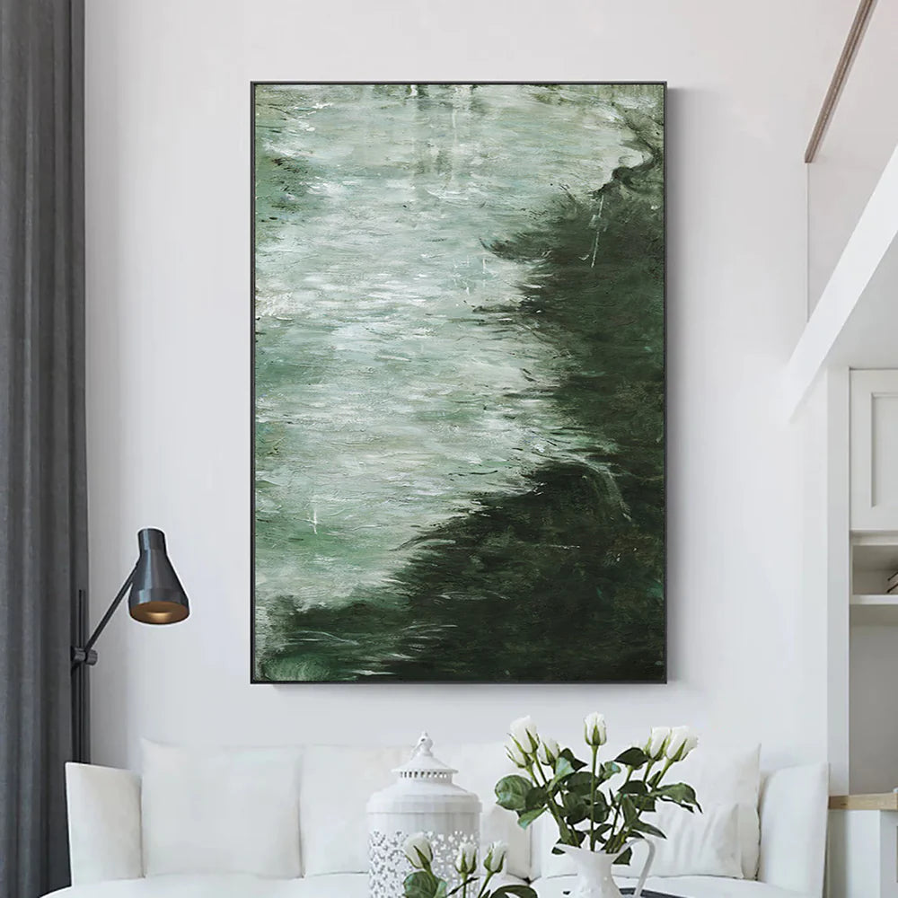 Green Abstract Wall Art  #AT067