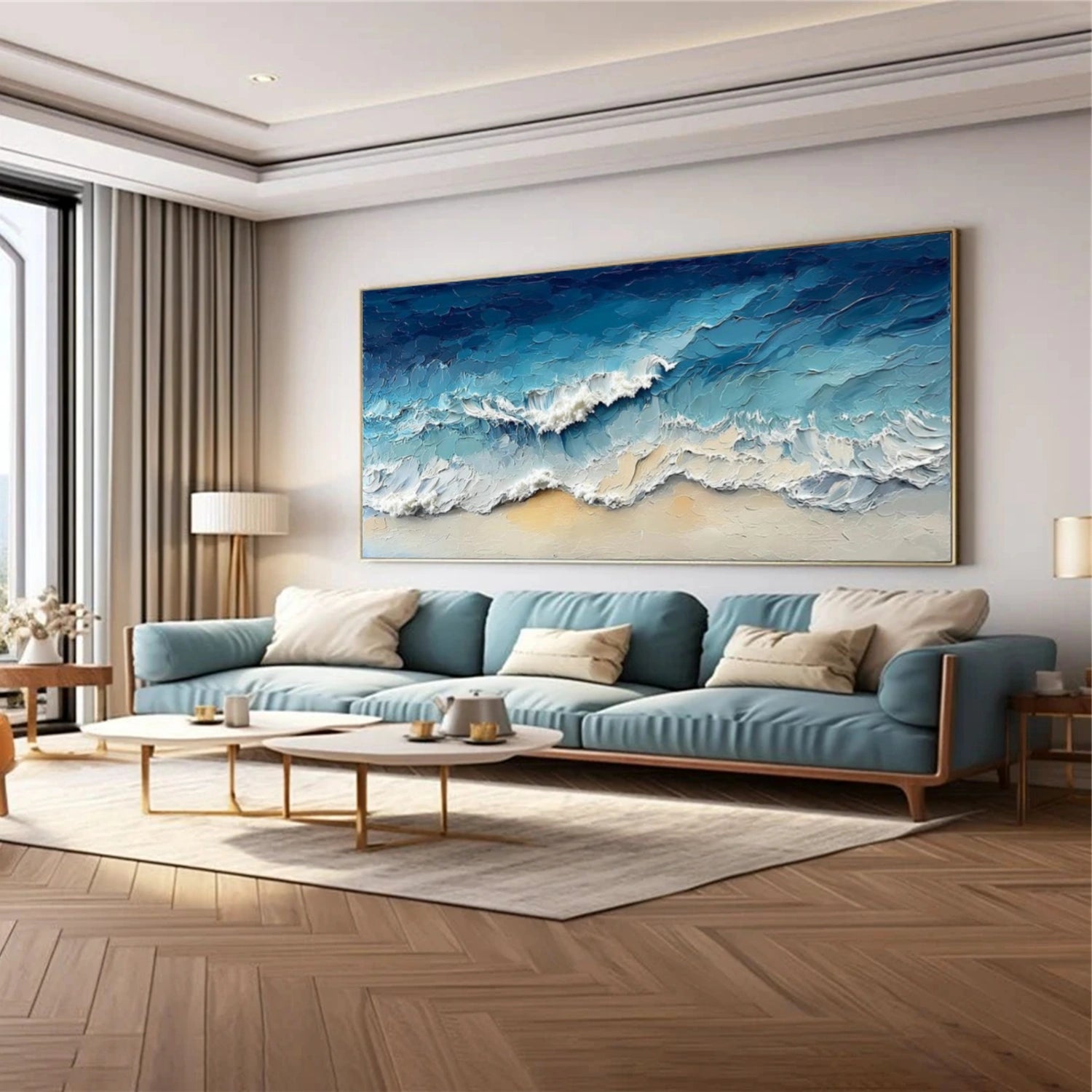 Ocean & Sky Textured Wall Art #MO079
