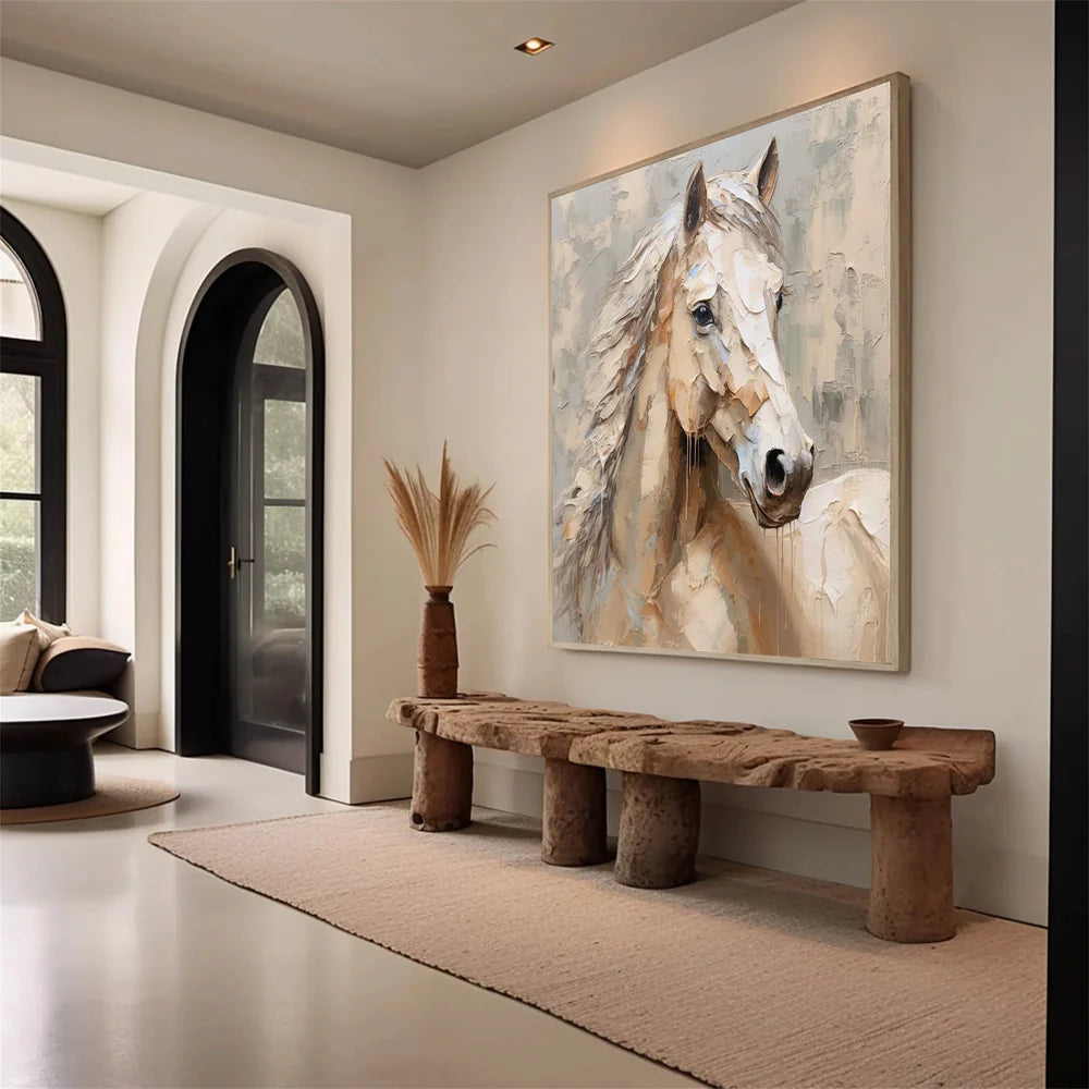Abstract Horse Animal Textured Wall Art #DL007