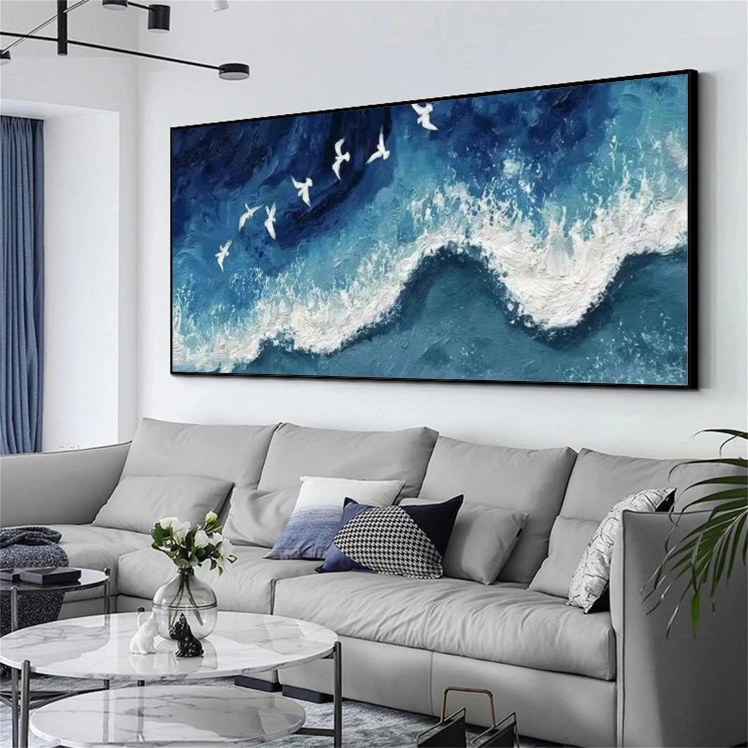 Ocean & Sky Textured Wall Art #MO078