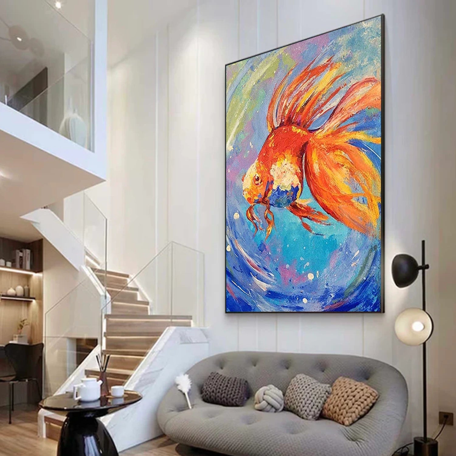 Abstract Goldfish Animal Wall Art #DL063