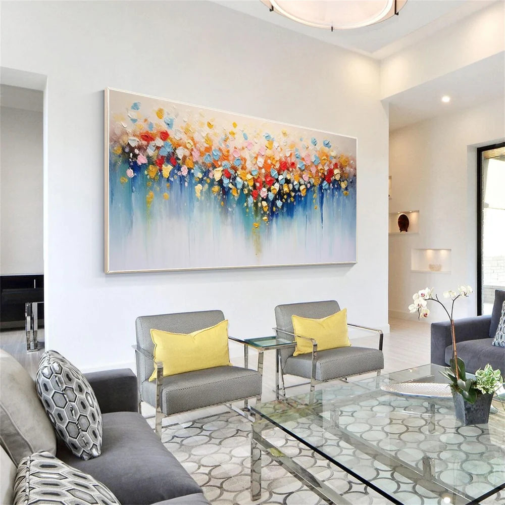 Flower & Tree Textured Abstract Wall Art #SF036