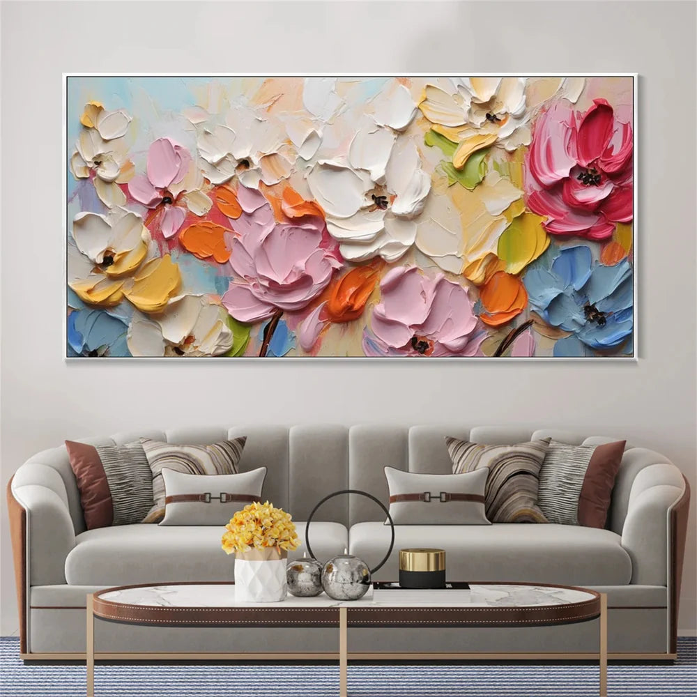 Flower & Tree Textured Abstract Wall Art #SF023