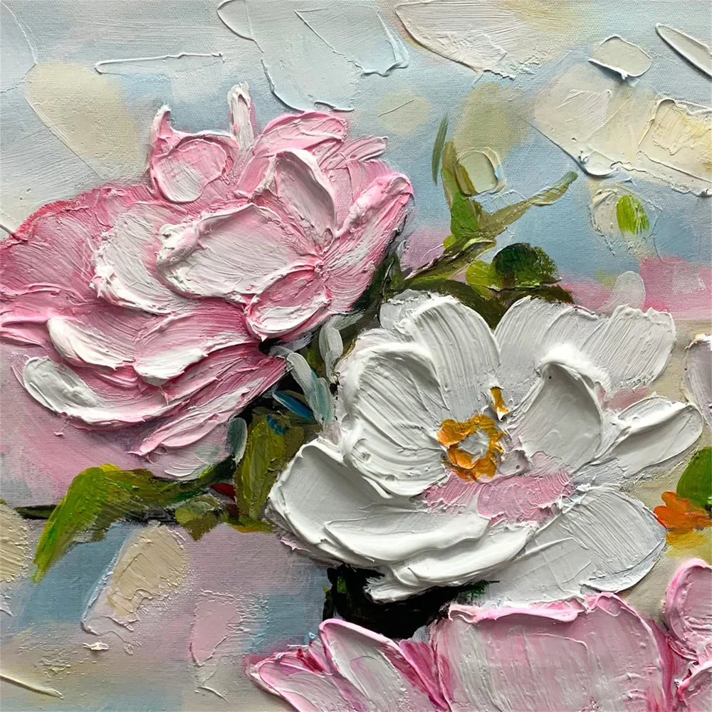 Flower & Tree Textured Abstract Wall Art #SF016