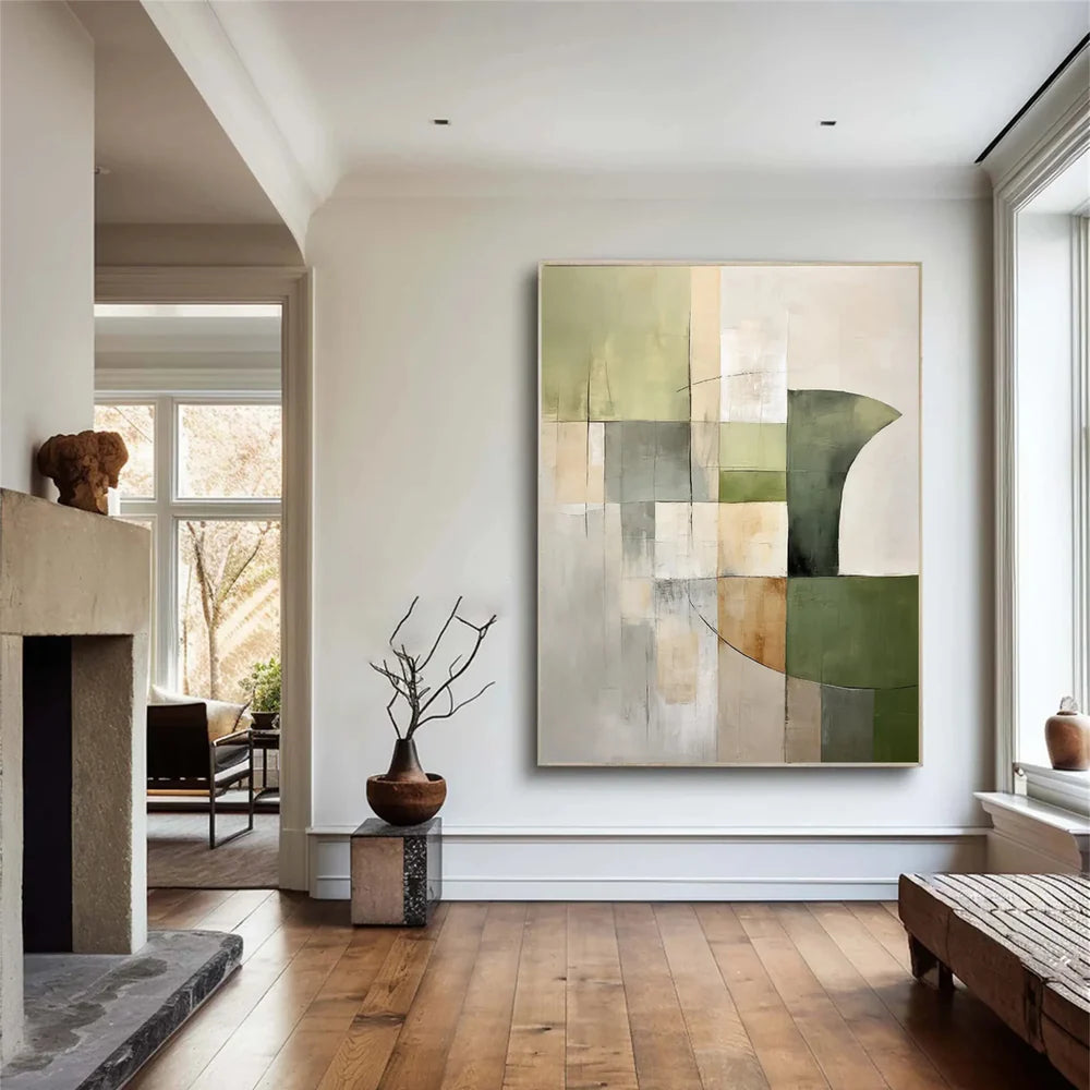 Green Abstract Wall Art  #AT066