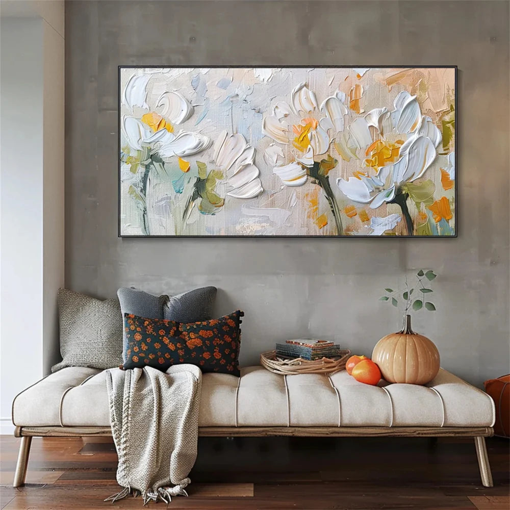 Flower & Tree Textured Abstract Wall Art #SF028