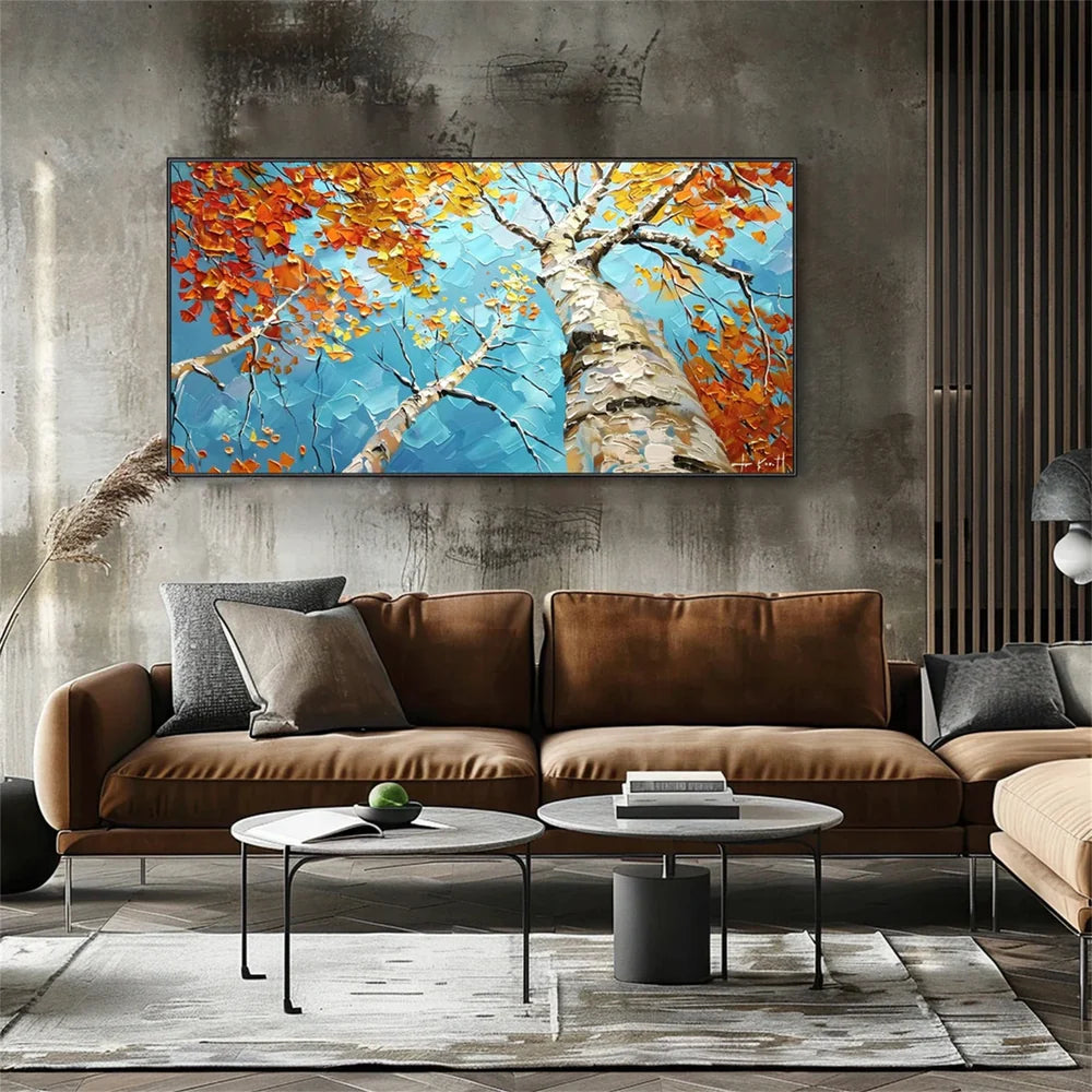 Flower & Tree Textured Abstract Wall Art #SF021