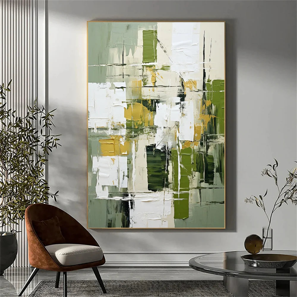 Green Abstract Texture Wall Art  #AT129