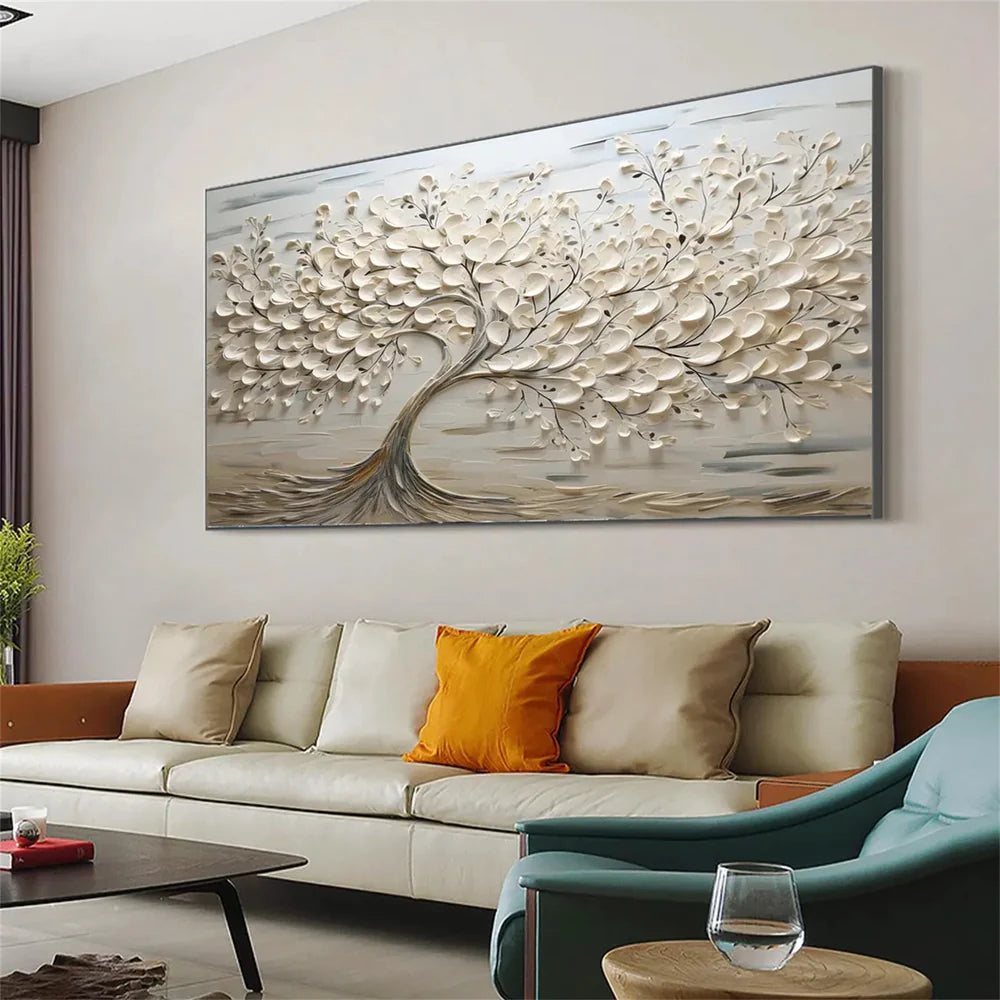 Flower & Tree Textured Abstract Wall Art #SF015