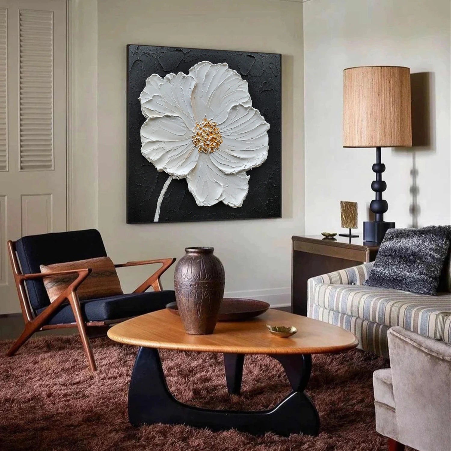 Flower & Tree Textured Abstract Wall Art #SF046