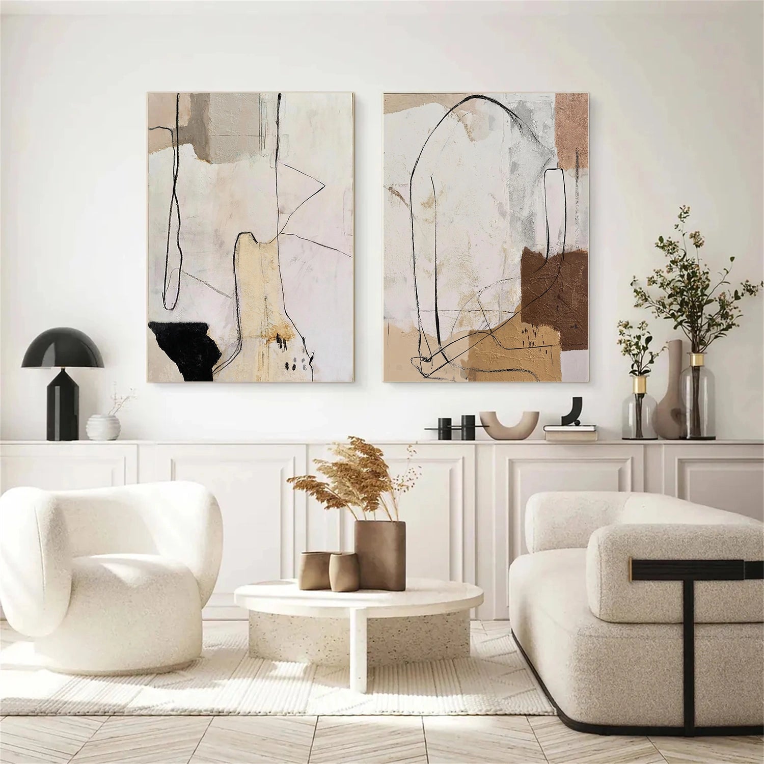 Abstract Wall Art Set of 2 #AT179
