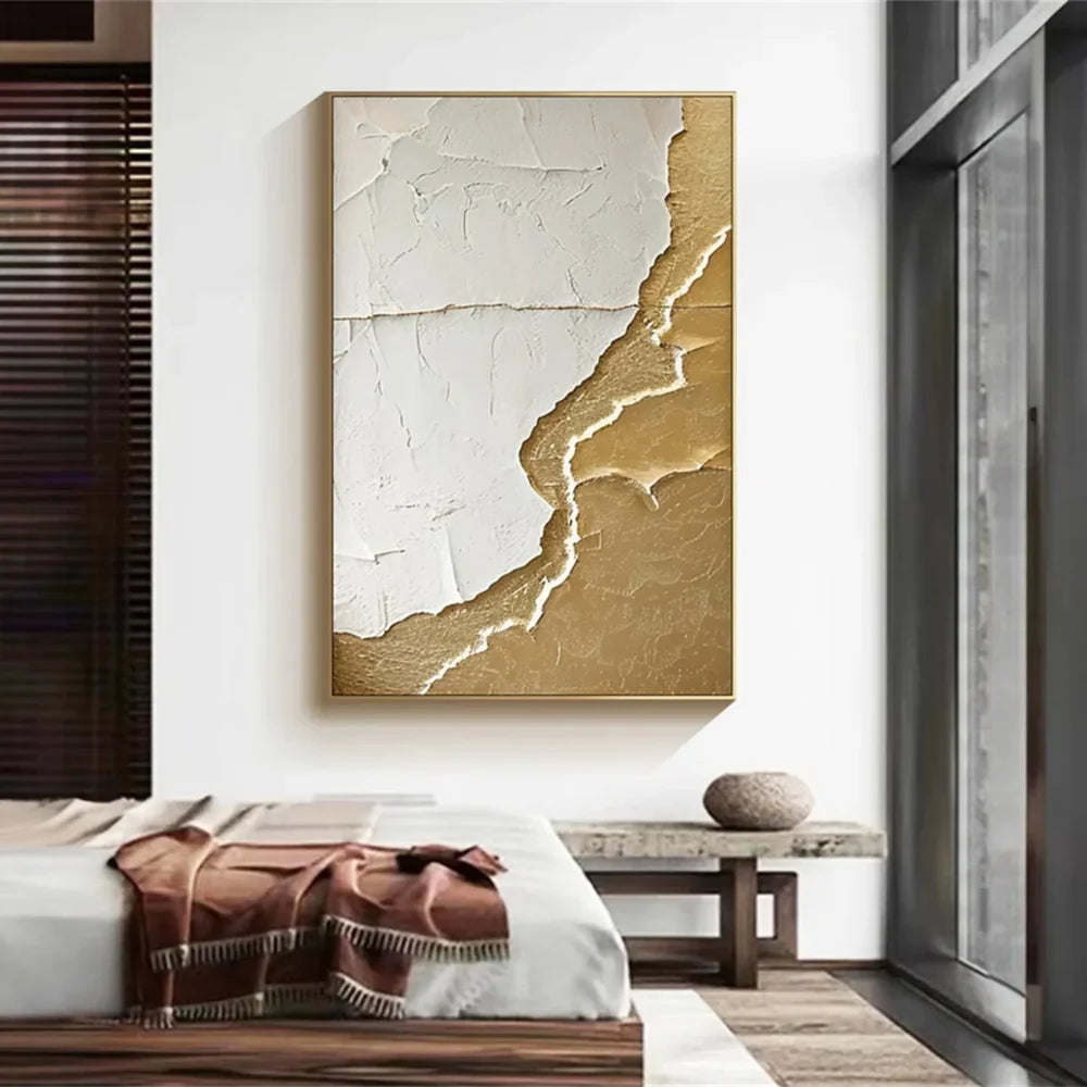 White Minimalist Textured Wall Art #MT128