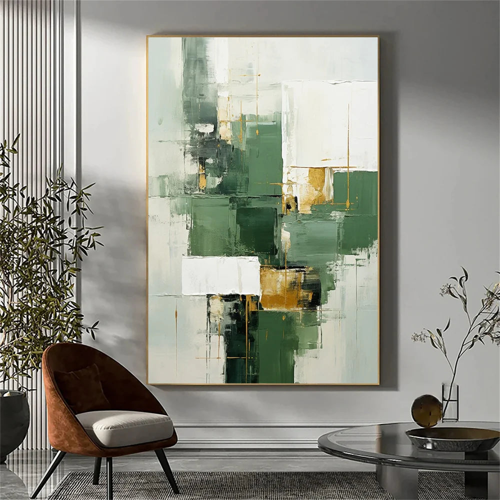 Green Abstract Texture Wall Art  #AT128