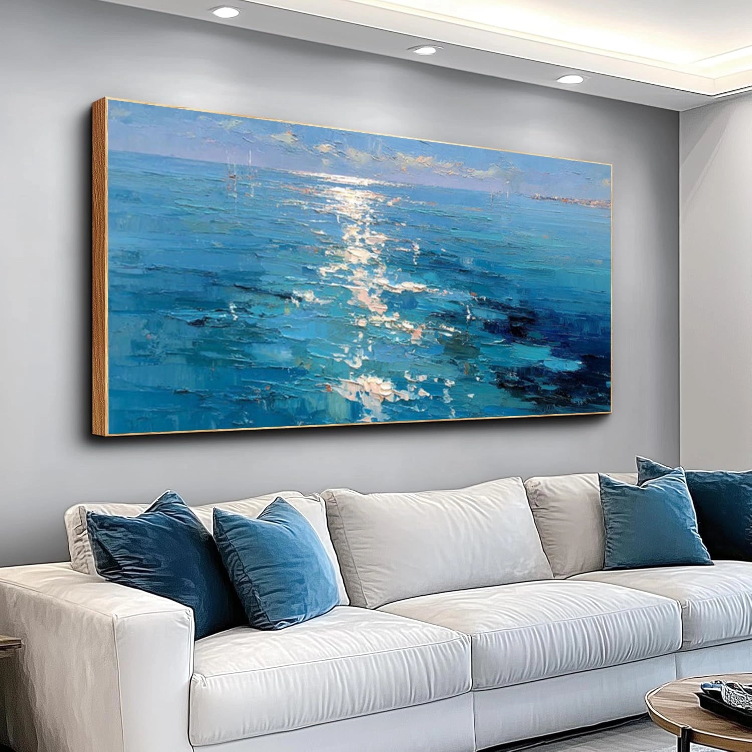 Ocean & Sky Abstract Wall Art #MO096
