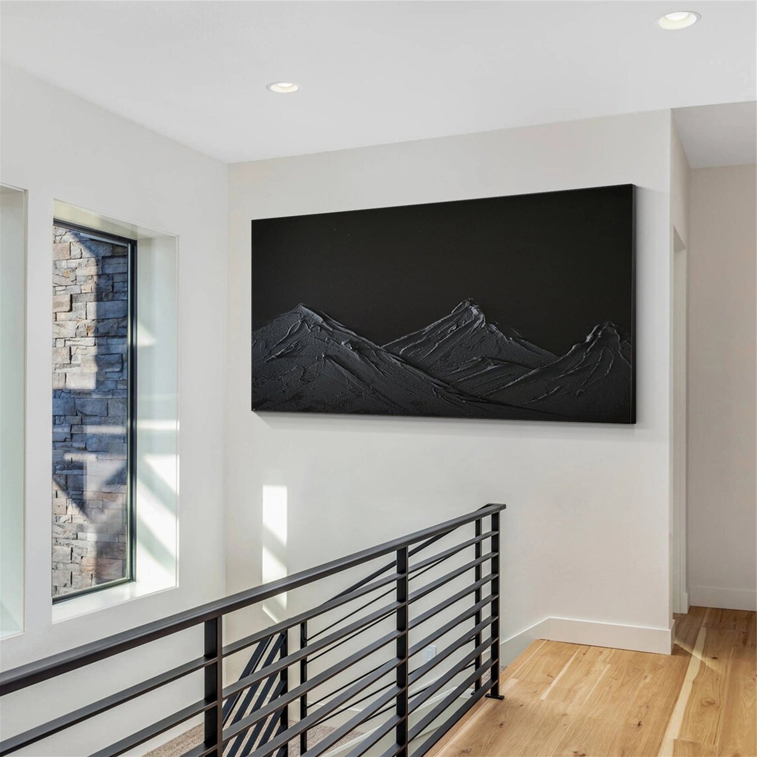 Black Mountain Textured Wall Art #MS037