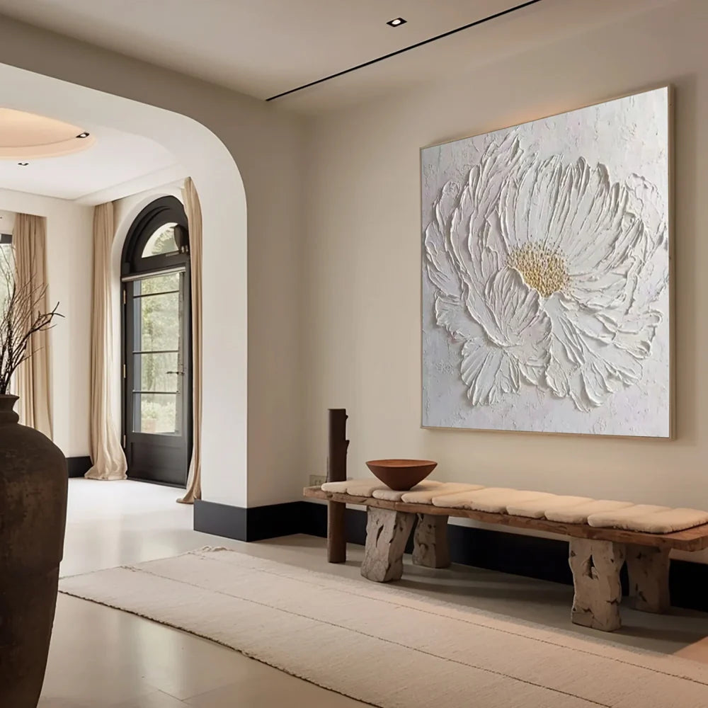 Flower & Tree Textured Abstract Wall Art #SF020