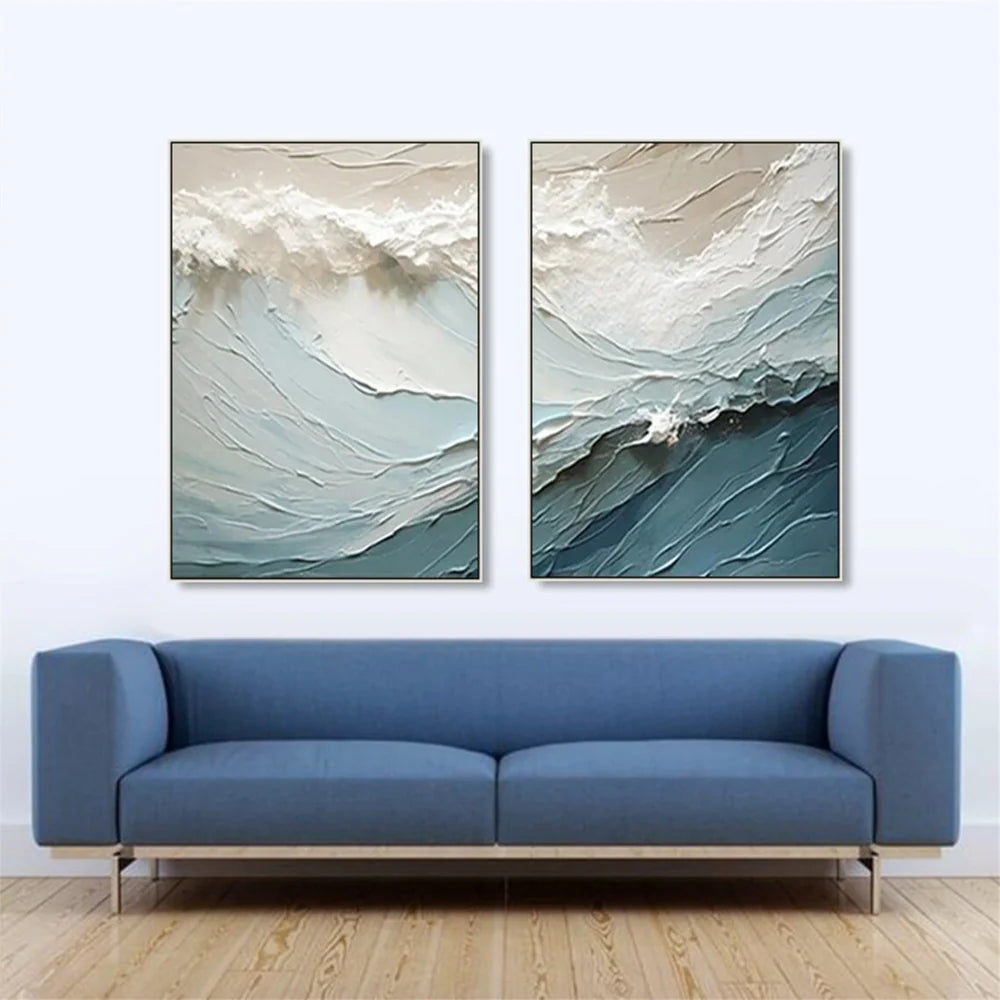 Ocean & Sky Textured Wall Art Set of 2 #MO042