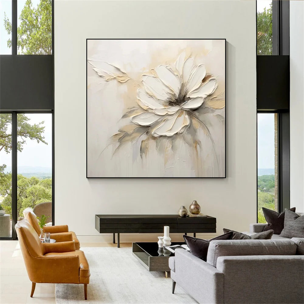 Flower & Tree Textured Abstract Wall Art #SF043