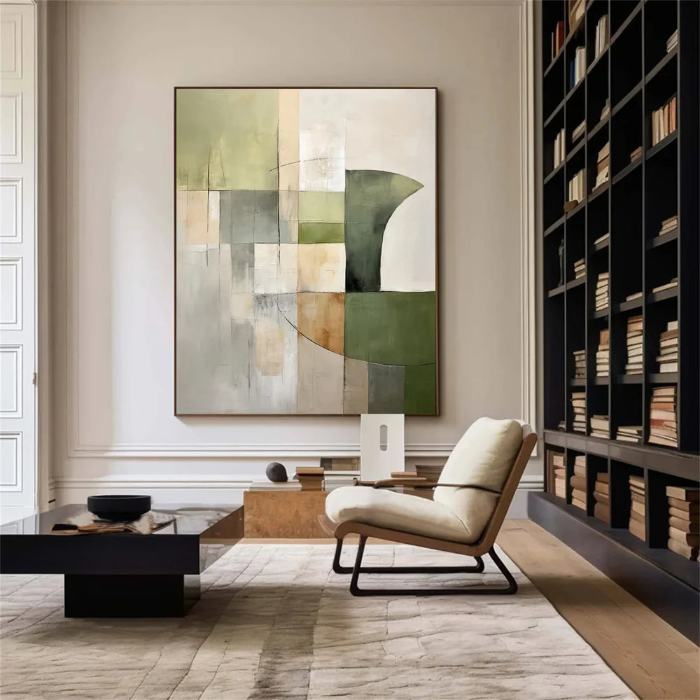 Green Abstract Wall Art  #AT066