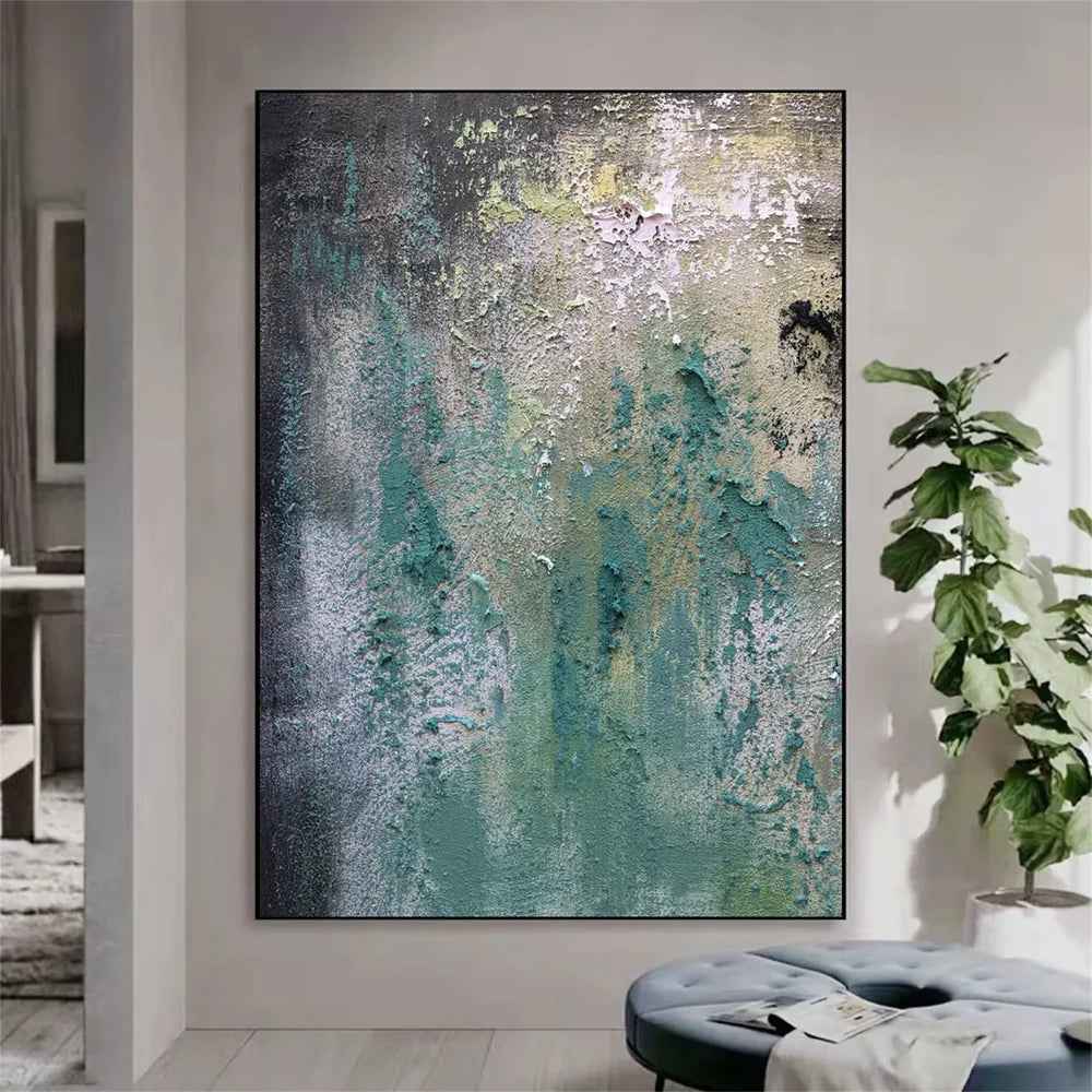 Green Abstract Texture Wall Art  #AT063