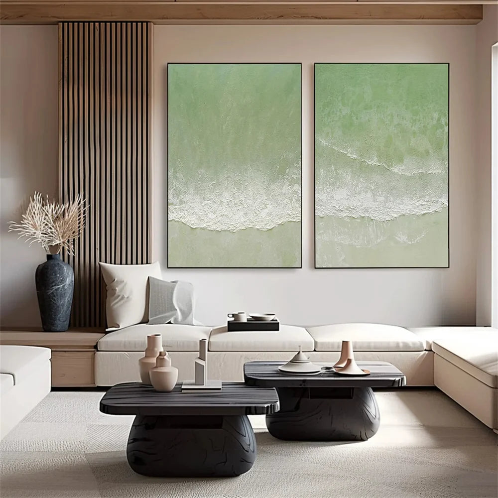 Ocean & Sky Abstract Set of 2 Wall Art #MO065