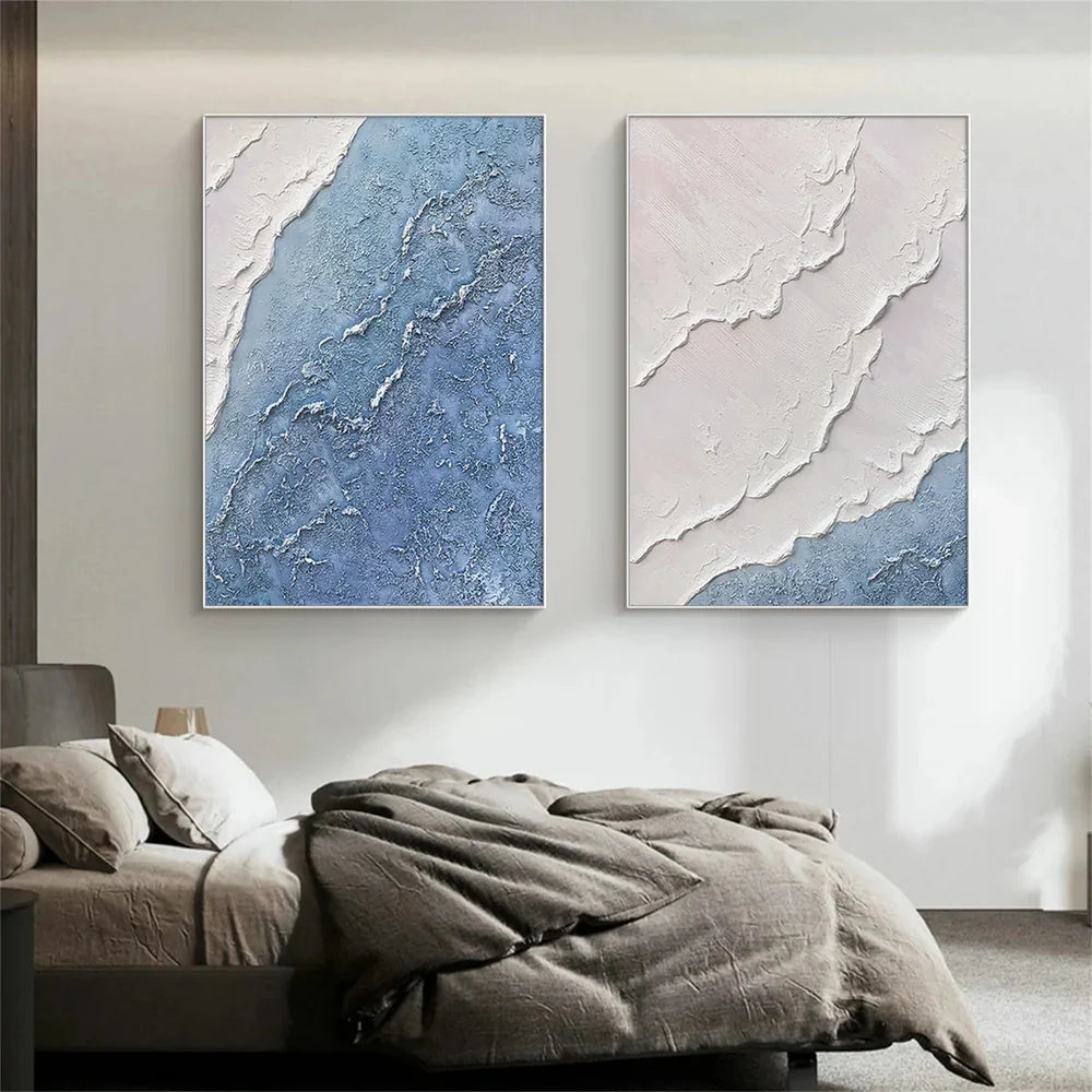 Ocean & Sky Textured Set of 2 Wall Art # MO051