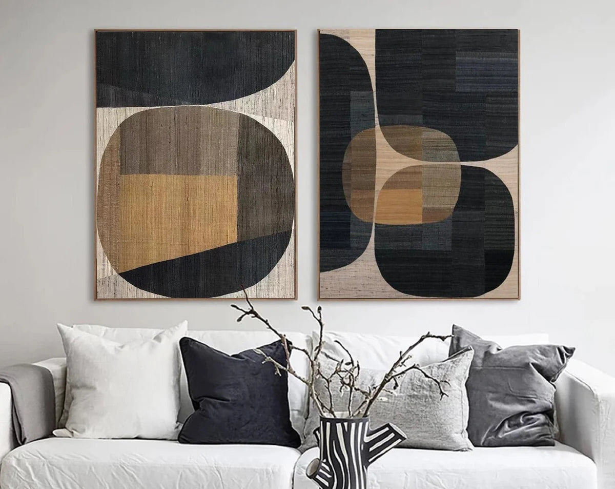 Wabi Sabi Textured Wall Art Set of 2 #WT008