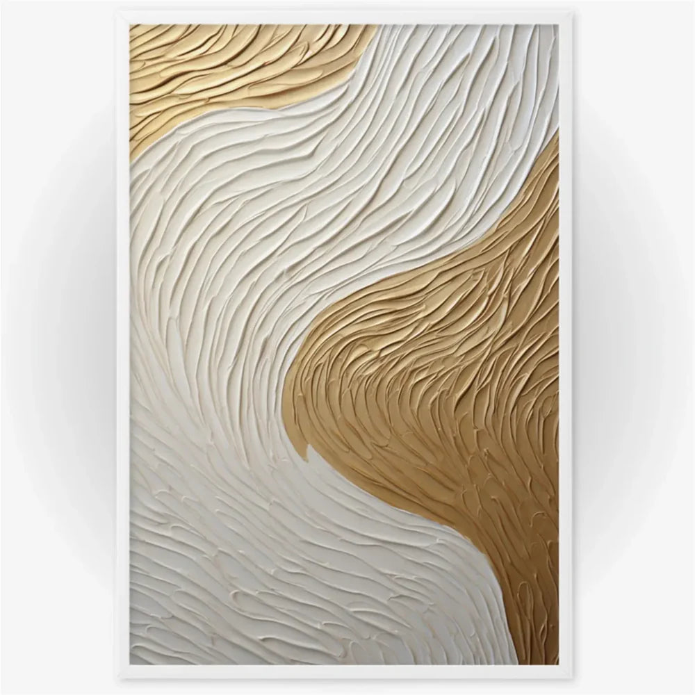 White Minimalist Textured Wall Art #MT129