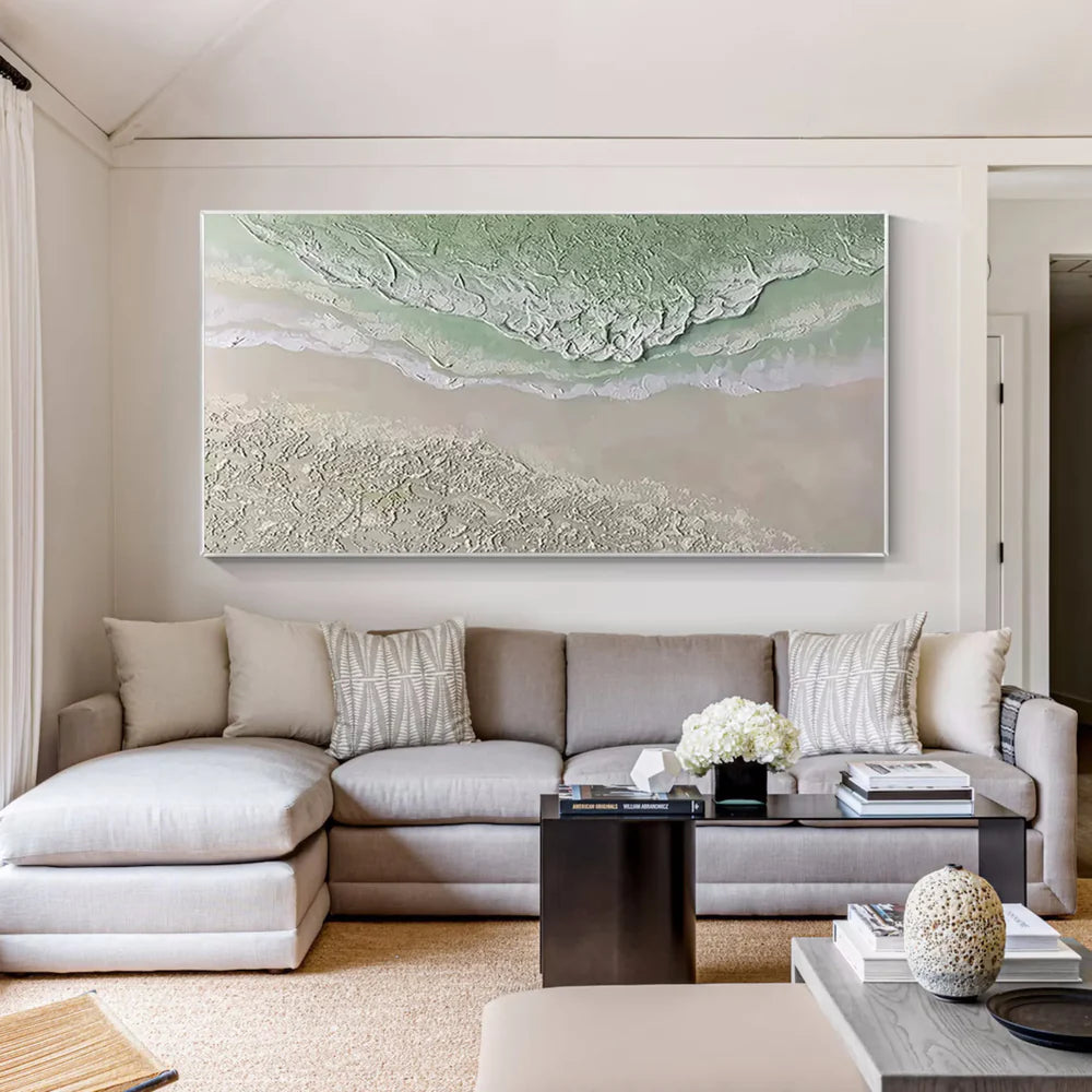 Green Abstract Texture Wall Art #AT035