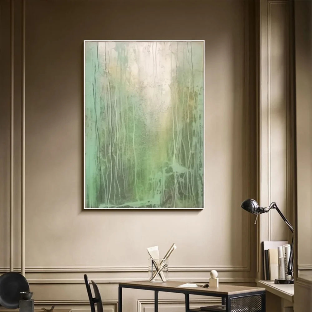 Green Abstract Wall Art  #AT097