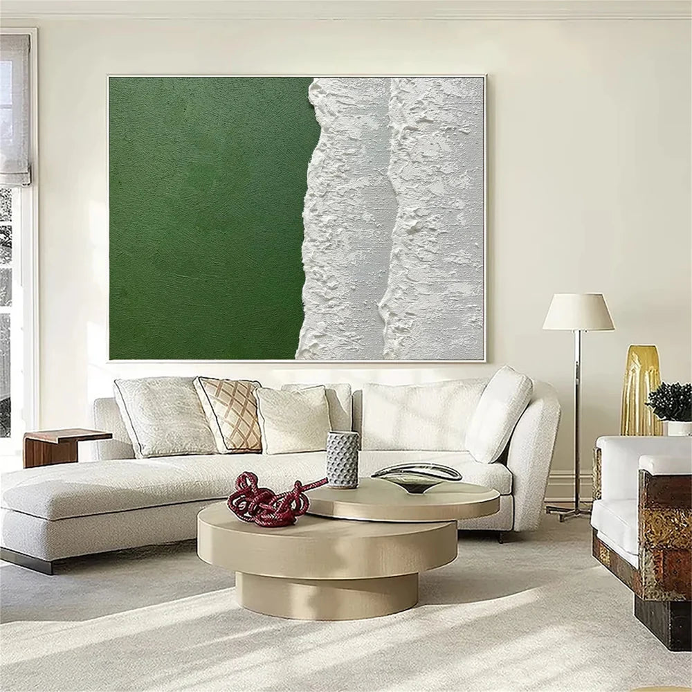 Green Minimalist Textured Wall Art #MT064