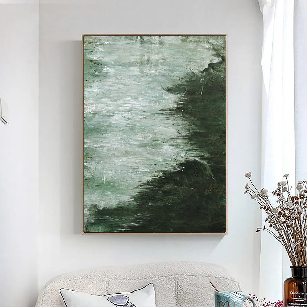 Green Abstract Wall Art  #AT067
