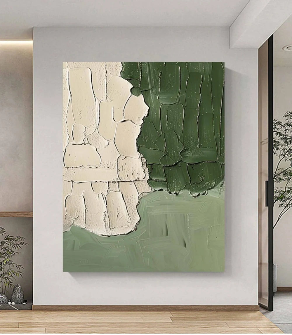 Green Minimalist Textured Wall Art #MT105