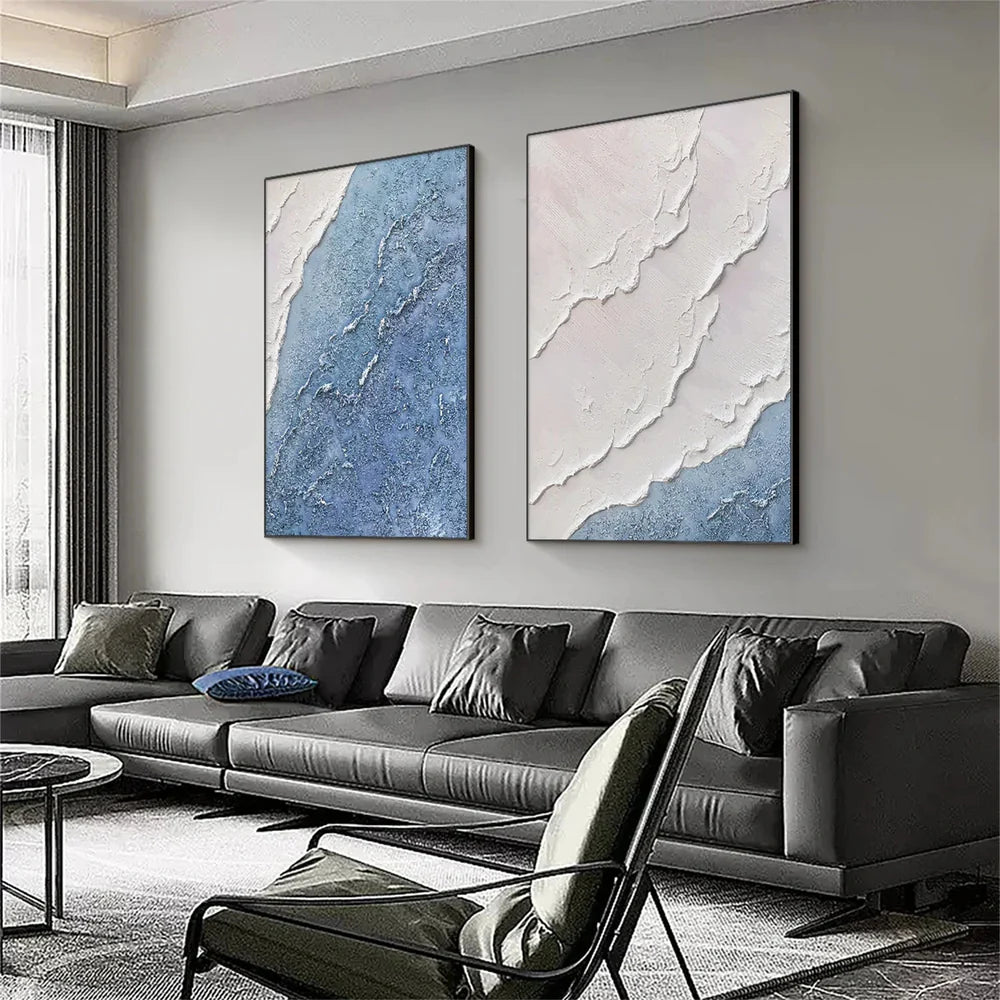 Ocean & Sky Textured Set of 2 Wall Art # MO051