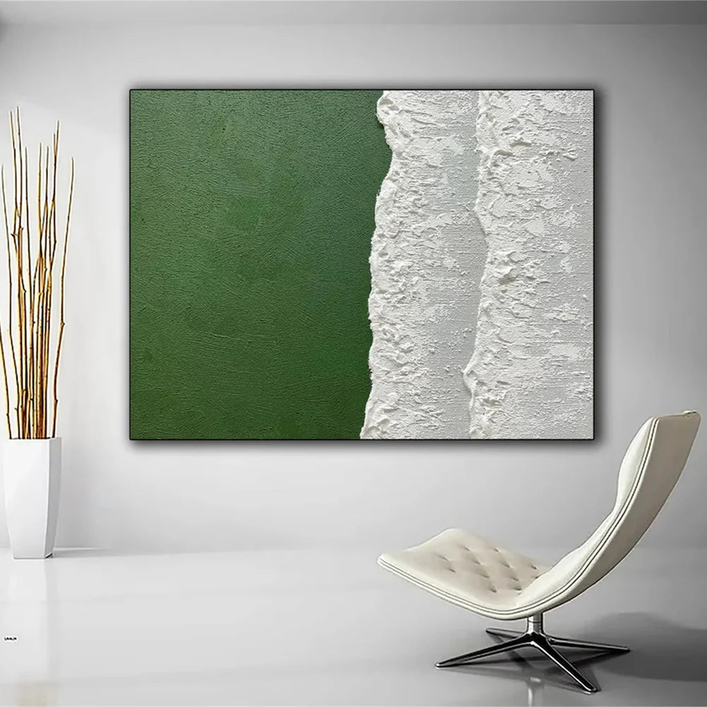 Green Minimalist Textured Wall Art #MT064
