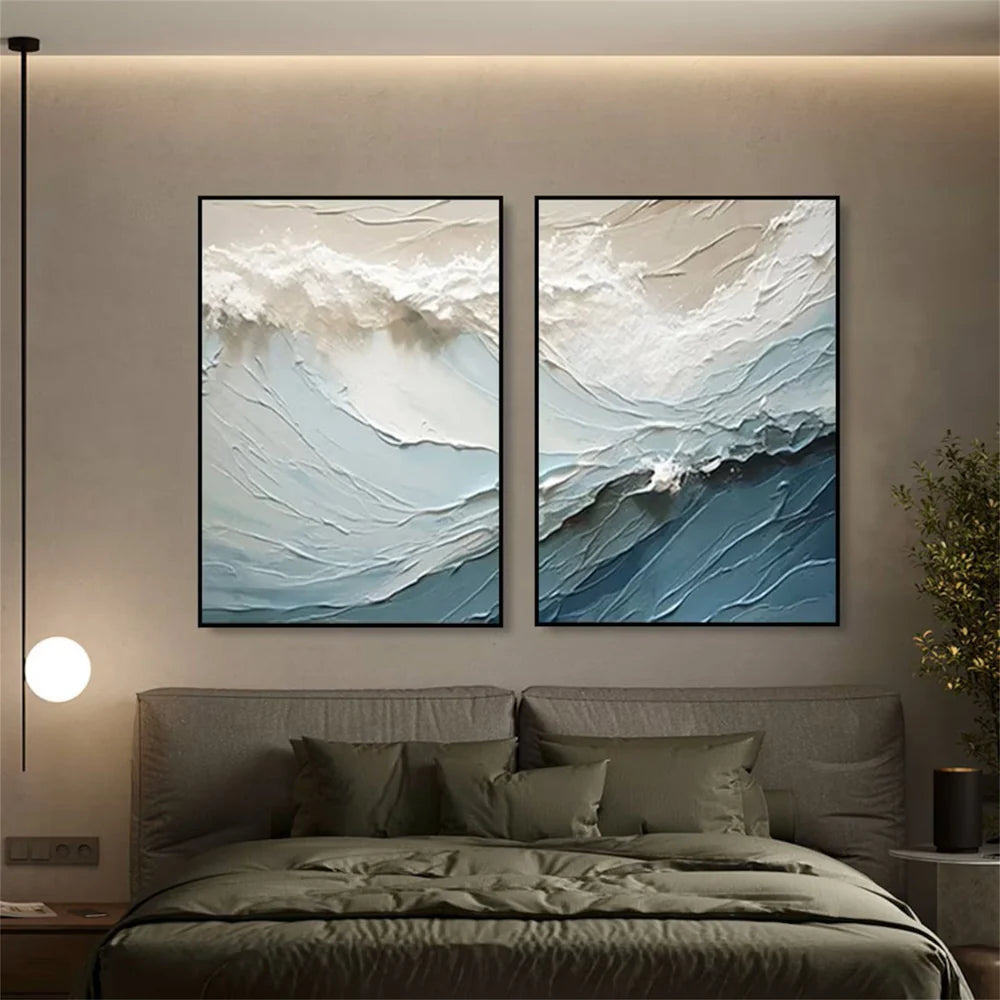 Ocean & Sky Textured Wall Art Set of 2 #MO042