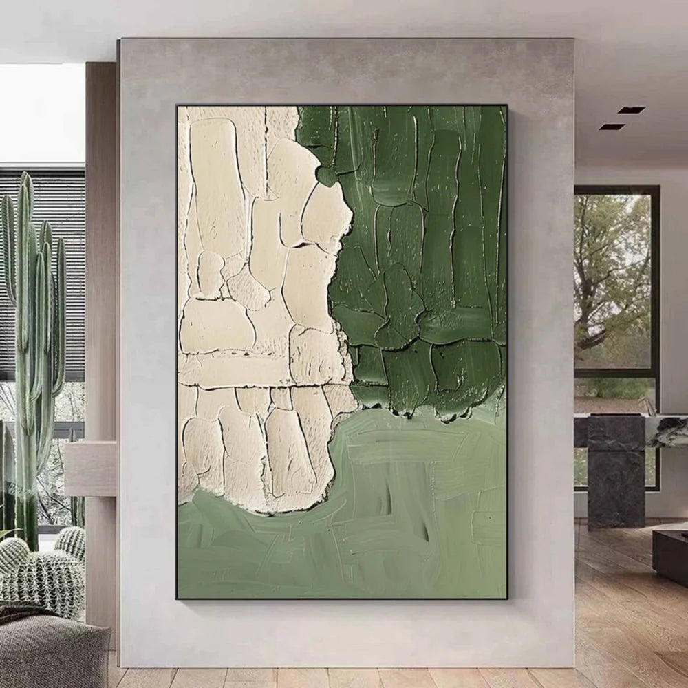 Green Minimalist Textured Wall Art #MT105