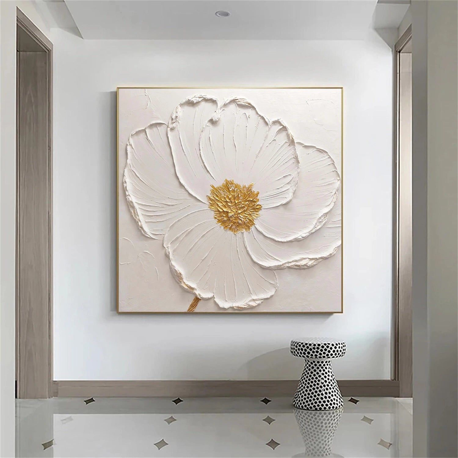 Flower & Tree Textured Abstract Wall Art #SF045