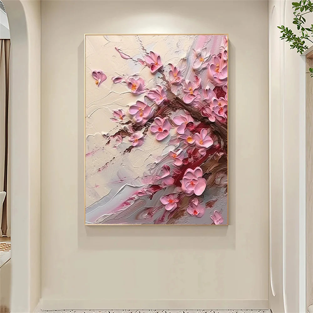 Flower & Tree Textured Abstract Wall Art Set of 2 #SF040