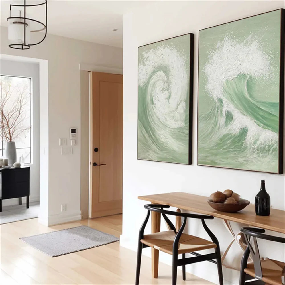 Ocean & Sky Abstract Set of 2 Wall Art #MO066