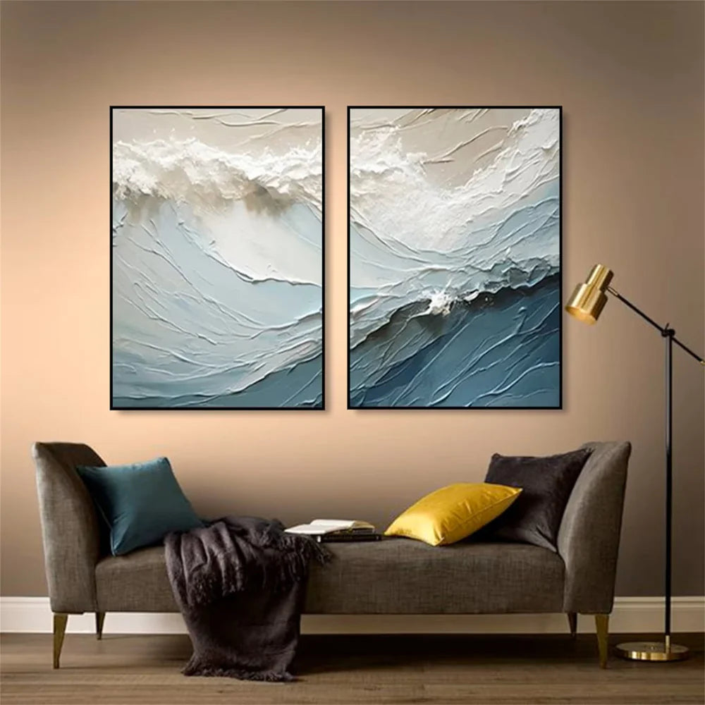 Ocean & Sky Textured Wall Art Set of 2 #MO042