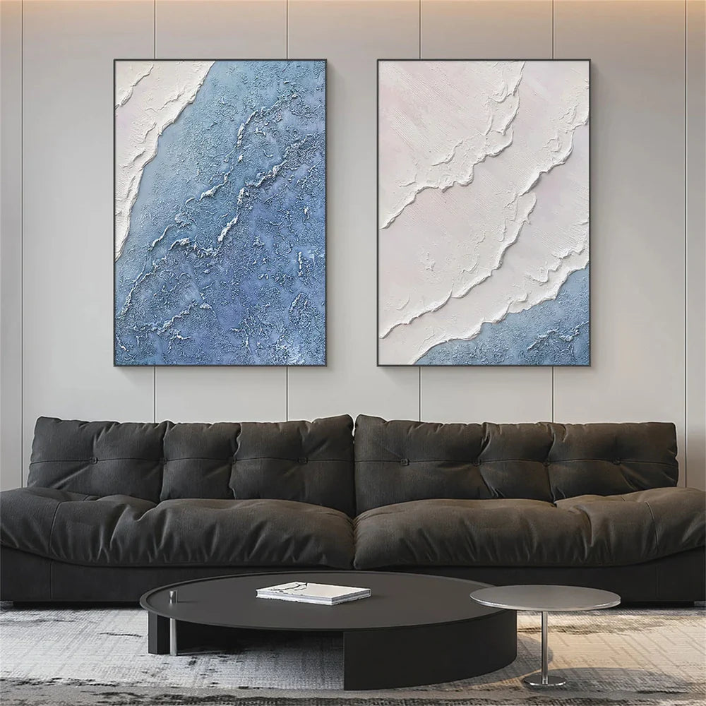 Ocean & Sky Textured Set of 2 Wall Art # MO051