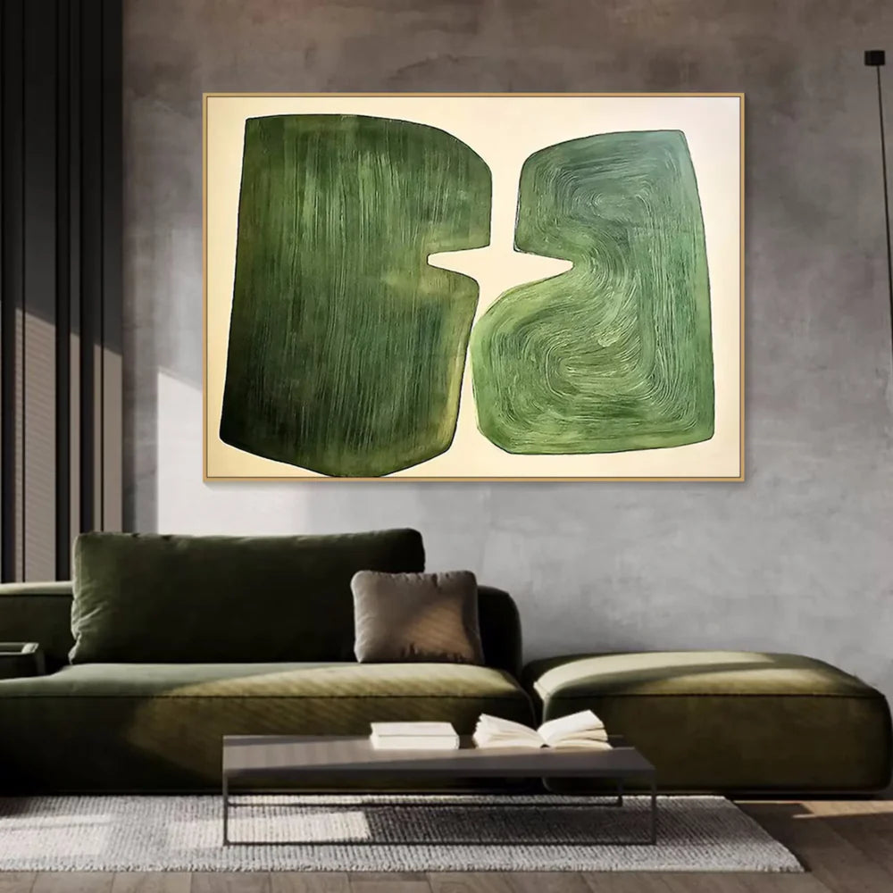 Green Abstract Texture Wall Art #AT075