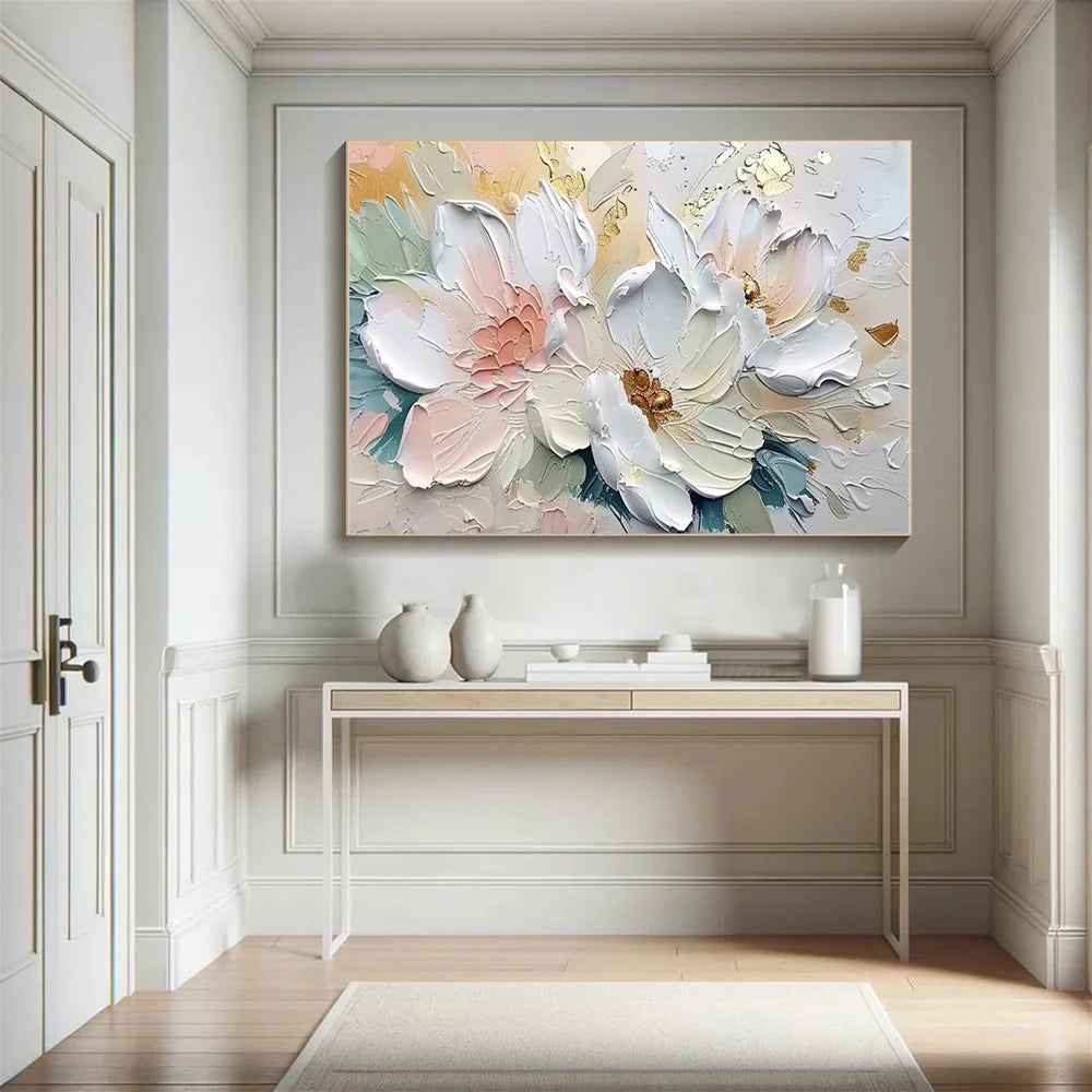 Flower & Tree Textured Abstract Wall Art #SF034