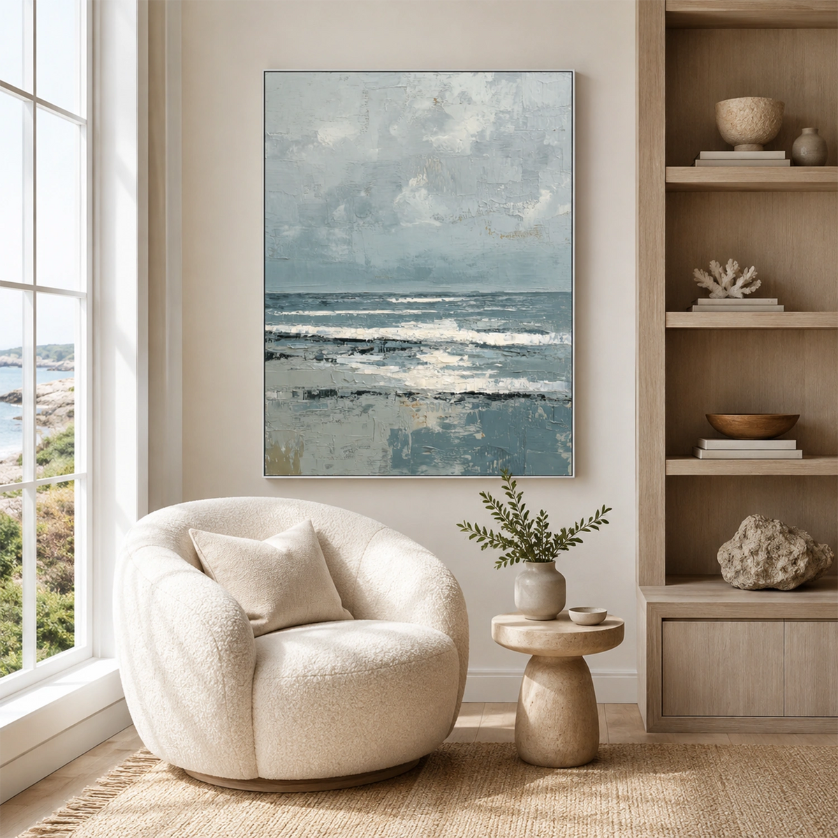 Ocean & Sky Abstract Wall Art #MO120