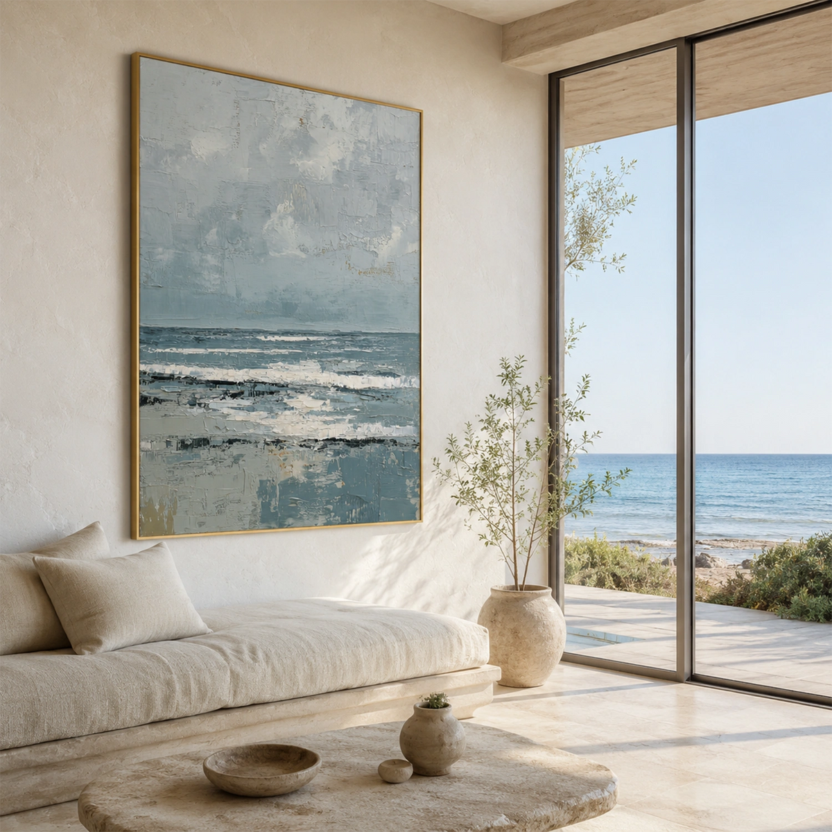 Ocean & Sky Abstract Wall Art #MO120