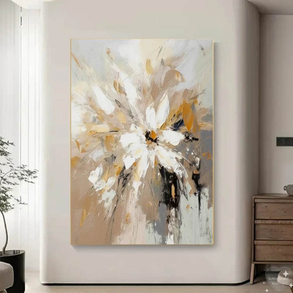 Flower & Tree Textured Abstract Wall Art #SF014